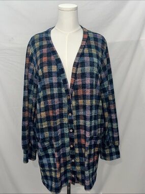 Agnes & Dora Gray Knit Top with Pink and Blue